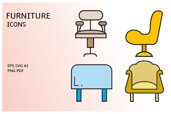 Download Sofa and Home Decoration Icons Set - Icon Collection