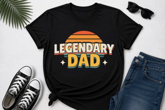 Download Legendary Dad Retro Vintage PNG Design - Design Collection