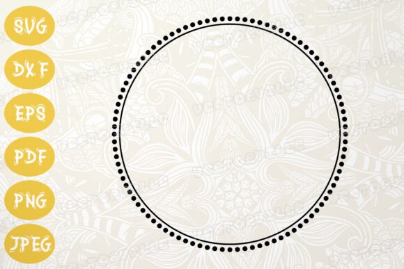 Download Elegant Dotted Circle Frame SVG Monogram - Elegant Collection