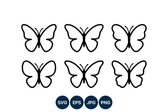 Download Black White Butterfly Line Art Icons - Icon Collection