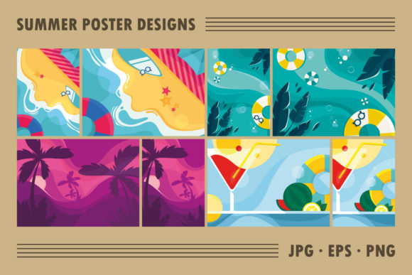 Download Collection of Summer Poster Designs. - Design Collection