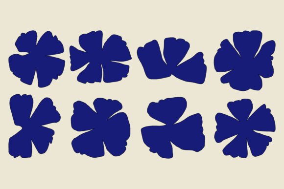 Download Minimalist Abstract Flower Shapes Design - Design Collection