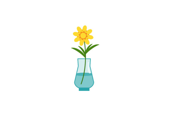 Download Spring Yellow Flowers in Vase Flat Icons - Icon Collection