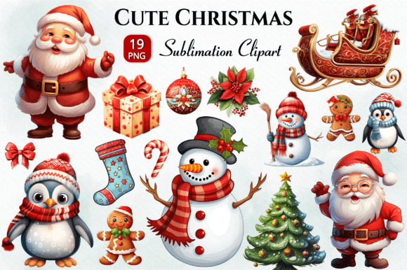 Download Cute Christmas Clipart Bundle PNG - Cute christmas clipart Collection