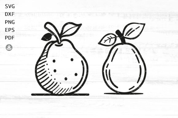 Download Pear Outline Svg, Pear Fruits Clipart - Outline Collection