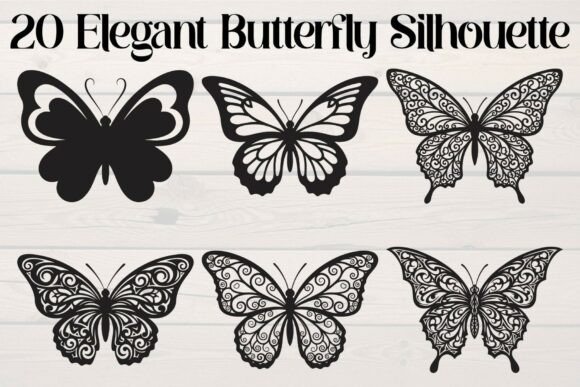Download Elegant Butterfly Silhouette - Elegant Collection