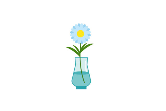 Download Spring Blue Flowers in Vase Flat Icons - Icon Collection