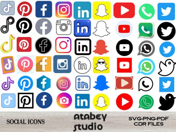 Download Social Media Icons Fecebook Tiktok Logos - Icon Collection