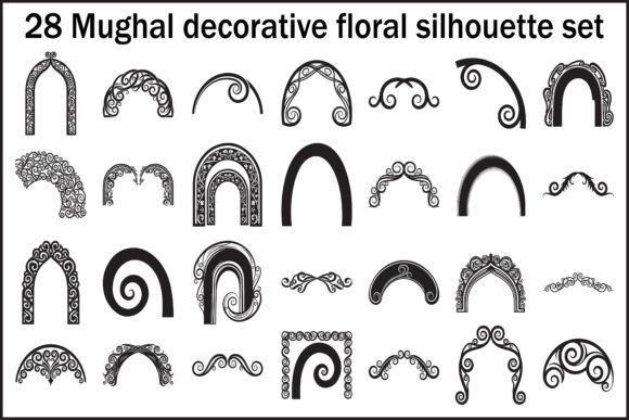 Download 28 Elegant Mughal Decorative Floral Arch - Elegant Collection