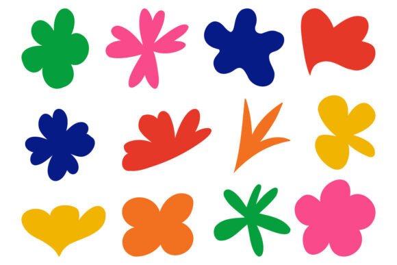 Download Abstract Floral Shapes Hand Drawn - Abstract floral shapes Collection