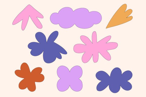 Download Hand Drawn Abstract Floral Shapes - Abstract floral shapes Collection