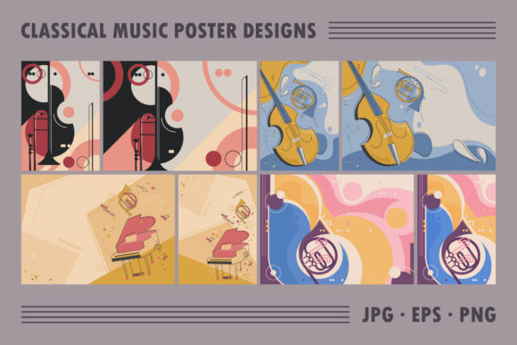 Download Set of Classical Music Poster Designs. - Design Collection