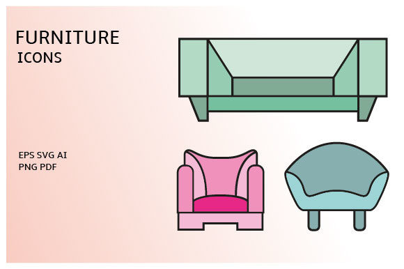 Download Sofa and Home Decoration Icons Set - Icon Collection