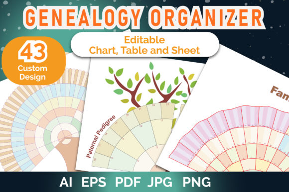 Download KDP Genealogy Organizer Interior Design - Design Collection