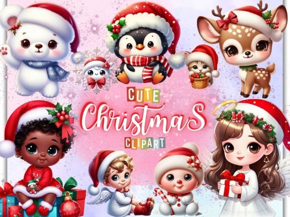 Download 64 Cute Christmas Clipart Bundle - Cute christmas clipart Collection