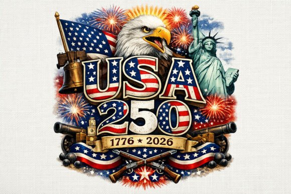 Download USA 250 Patriotic Sublimation PNG Design - Design Collection