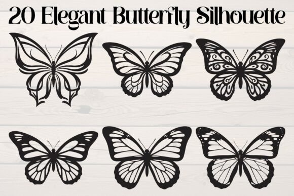 Download Elegant Butterfly Silhouette - Elegant Collection