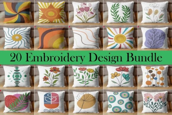Download Minimalist Embroidery Designs Bundle - Design Collection