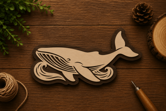 Download Dynamic Whale Laser Cut Svg File Design - Design Collection