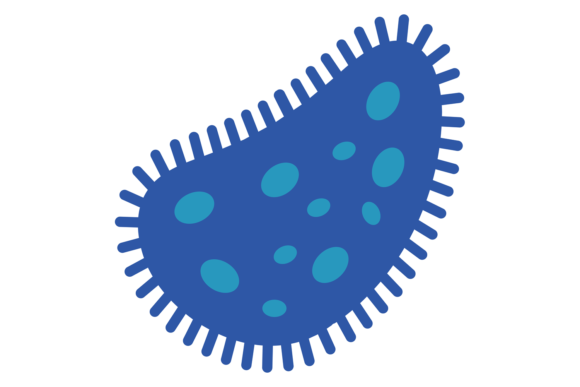 Download Blue Amoeba Icon. Flat Bacteria. Biology - Icon Collection