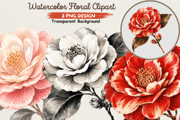 Download Watercolor Floral Clipart PNG,Elegant - Elegant Collection